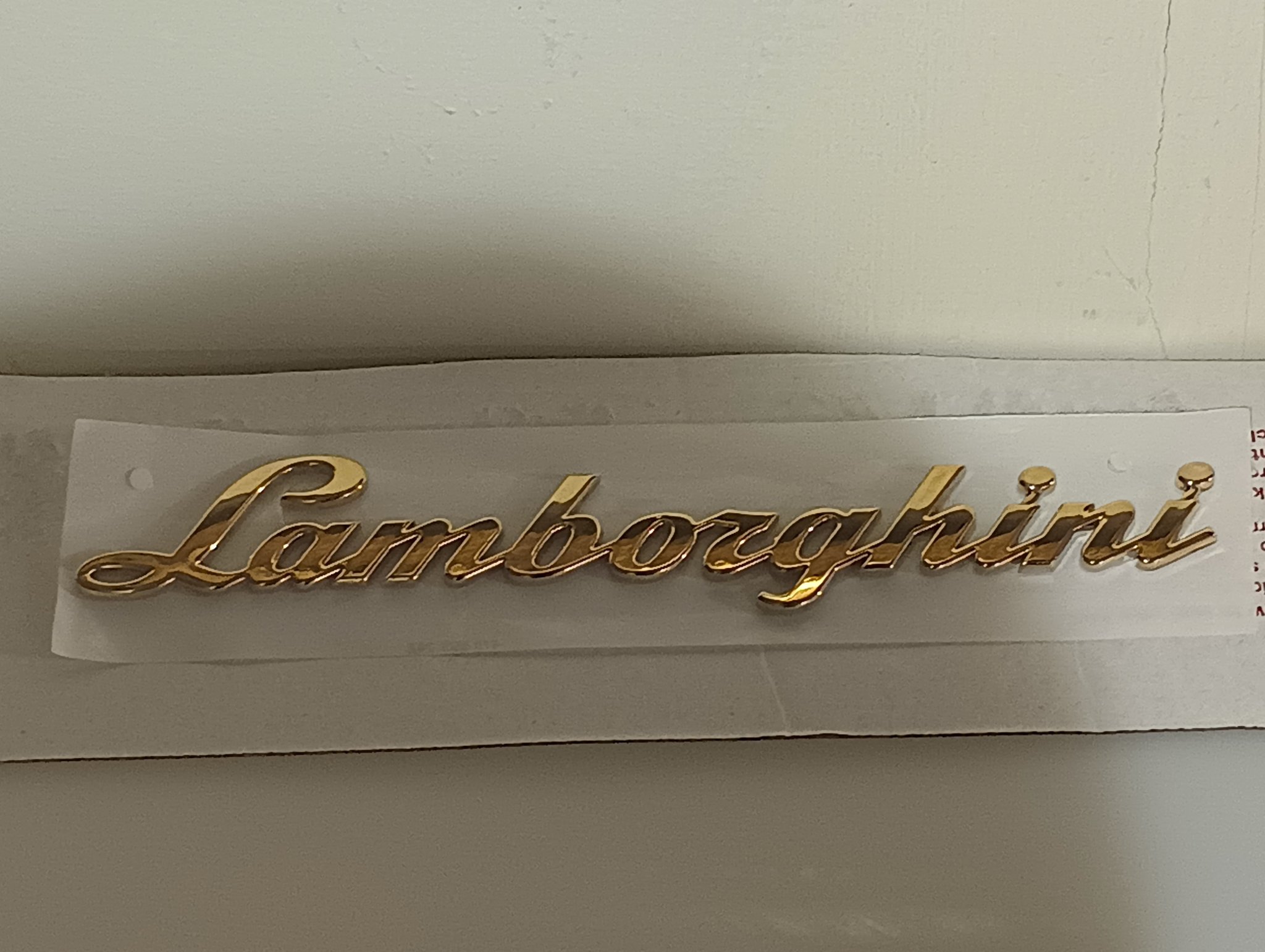 ChromeKarats gold plating work — Gold Lamborghini Script Emblem